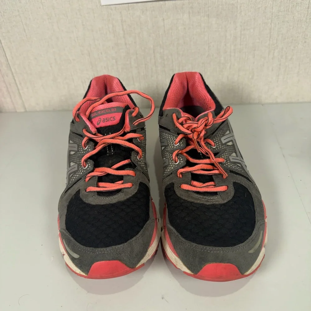 WOMENS ASICS GEL EXCEL 33 BLACK PINK Size‎ 10